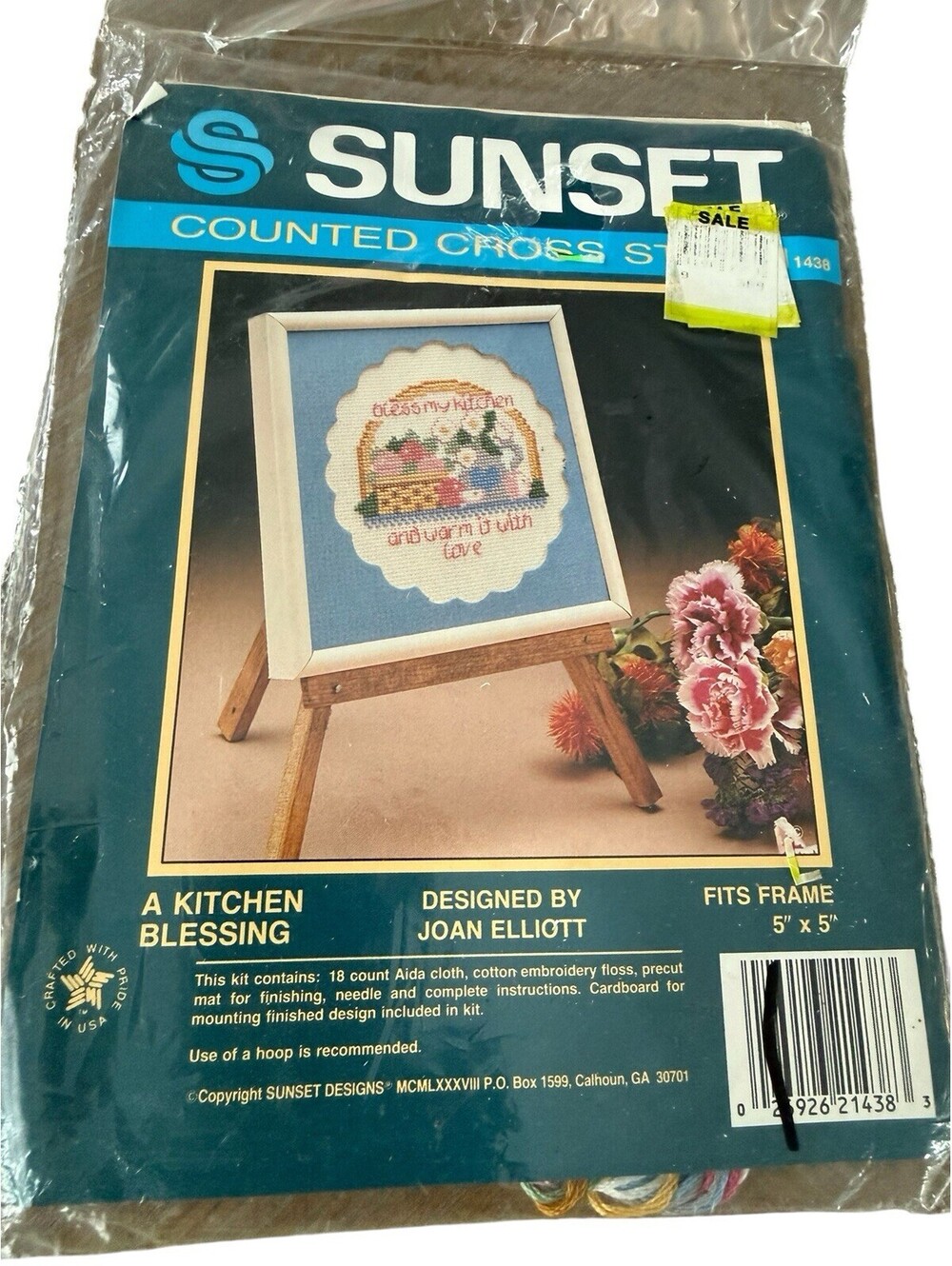 Sunset Counted Cross Stitch A Kitchen Blessing  5” X 5”
